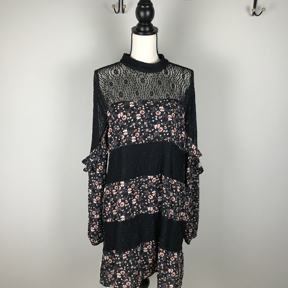 City Triangles Dresses & Skirts - Women's City Triangle Dress Black and Floral XL City Triangles Dresses & Skirts - Women's City Triangle Dress Black and Floral XL